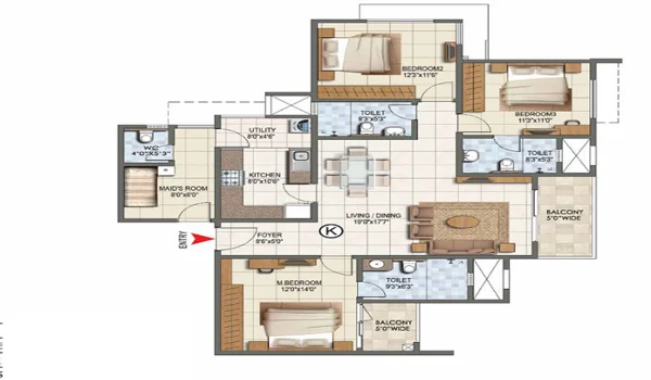 Featured Image of Arvind Sylva 3 BHK Floor Plan